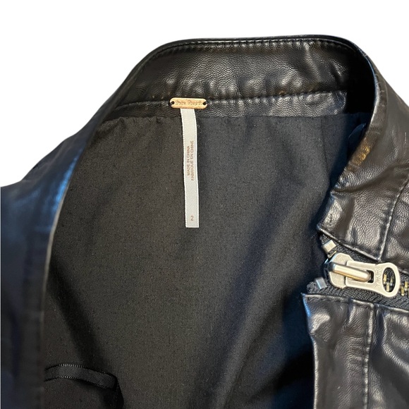 Free People Black Leather Skirt - Picture 5 of 6